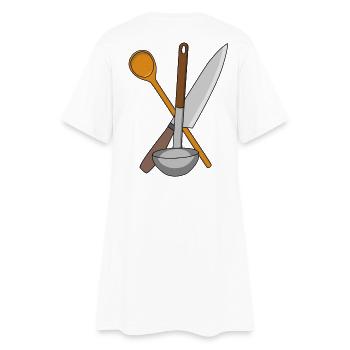 Couteau cuisinier Cuisine Cuisine Cuillerée à soupe - Robe T-shirt Femme - blanc - Dos