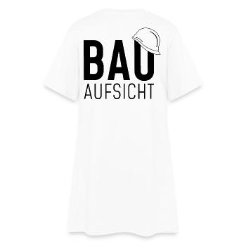 Bauaufsicht mit Helm - Frauen T-Shirt-Kleid - Weiß - Hinten