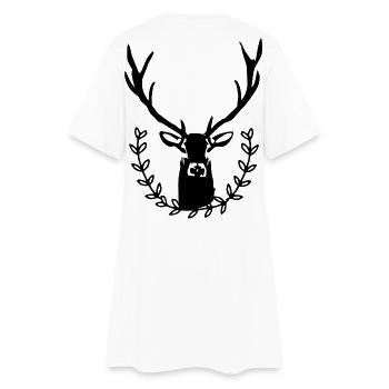 Cerf avec couronne de laurier - Robe T-shirt Femme - blanc - Dos