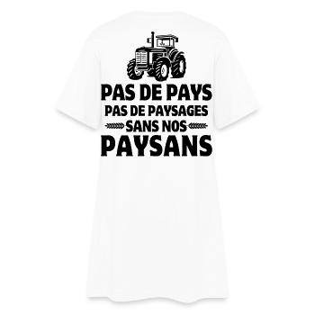 paysan, agriculteur, fermier - Robe T-shirt Femme - blanc - Dos