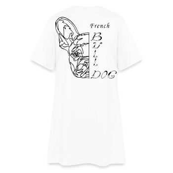 Bouledogue français - Robe T-shirt Femme - blanc - Dos
