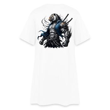 Tigre Samouraï - Robe T-shirt Femme - blanc - Dos