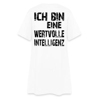 KI Spruch Ich bin eine wertvolle Intelligenz - Frauen T-Shirt-Kleid - Weiß - Hinten