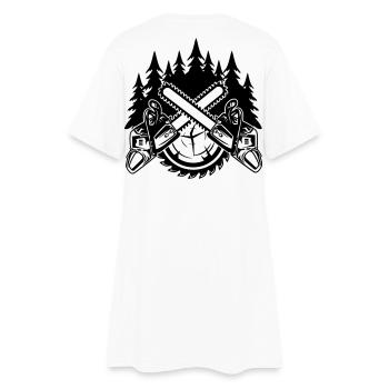 Tronçonneuses - Robe T-shirt Femme - blanc - Dos