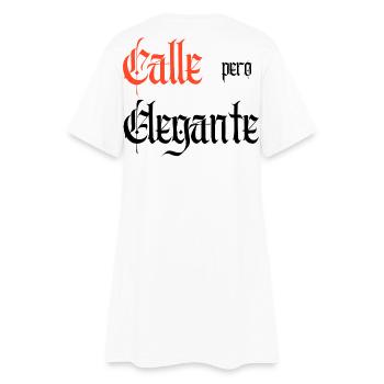 Calle Pero Elegante - Robe T-shirt Femme - blanc - Dos