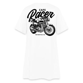 Croquis moto monochrome - Robe T-shirt Femme - blanc - Dos