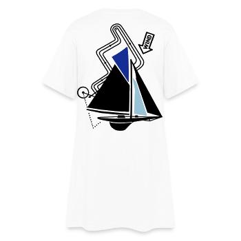 Parcours classique de régate de voilier Voilier Yacht - Robe T-shirt Femme - blanc - Dos