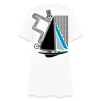 Voilier et cours de régate Voilier Voilier Voilier - Robe T-shirt Femme - blanc - Dos