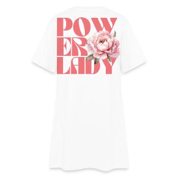 Power lady - Women’s T-Shirt Dress - white - Back