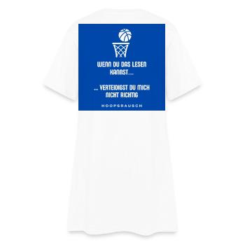 Read or Defend Saying Hoopsrausch - Women’s T-Shirt Dress - white - Back