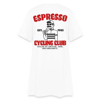 Espresso Cycling Club - Women’s T-Shirt Dress - white - Back