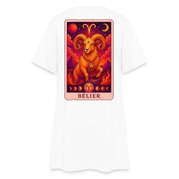 Tarot Bélier - Robe T-shirt Femme - blanc - Dos