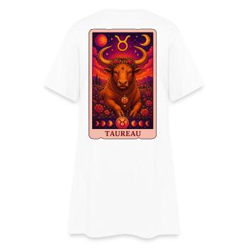 Tarot Taureau - Robe T-shirt Femme - blanc - Dos