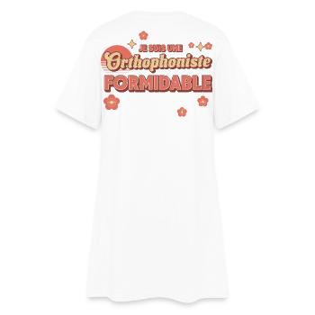 Orthophoniste Formidable - Robe T-shirt Femme - blanc - Dos