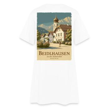 Beidlhausen Poster - Alpen Dorfharmonie - Frauen T-Shirt-Kleid - Weiß - Hinten