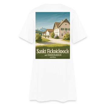 Sankt Fickdichdoch - Postkartenmotiv - Frauen T-Shirt-Kleid - Weiß - Hinten