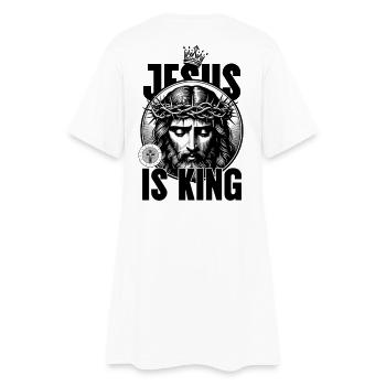 Jésus est Roi Couronne d’Épines - Robe T-shirt Femme - blanc - Dos
