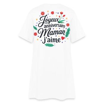 Joyeux anniversaire maman j'aime - Robe T-shirt Femme - blanc - Dos