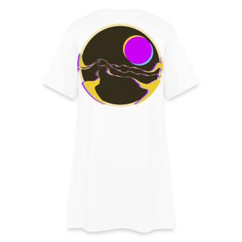 Neonberge mit Sonne  - Frauen T-Shirt-Kleid - Weiß - Hinten