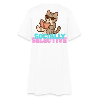 Lecture sélective sociale des chats - Robe T-shirt Femme - blanc - Dos