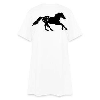 Tigerschecke  Appaloosa  Pferd Noriker Reiten - Frauen T-Shirt-Kleid - Weiß - Hinten