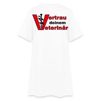 Veterinär Vertrauen - Tierarztmotiv - Frauen T-Shirt-Kleid - Weiß - Hinten