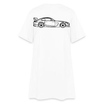 GT Coupé Line Silhouette – Pure Performance Art - Frauen T-Shirt-Kleid - Weiß - Hinten