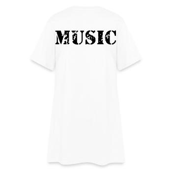 La musique comme la conception d'impression de - Robe T-shirt Femme - blanc - Dos