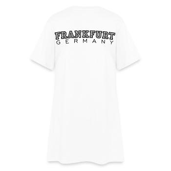 Frankfurt Germany - Frauen T-Shirt-Kleid - Weiß - Hinten