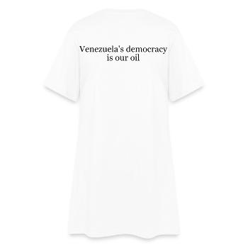 Venezuela oil - Women’s T-Shirt Dress - white - Back