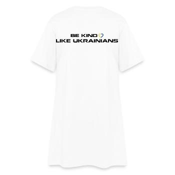 Sei freundlich wie Ukrainer - Frauen T-Shirt-Kleid - Weiß - Hinten