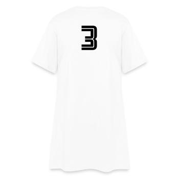 3 - Robe T-shirt Femme - blanc - Dos