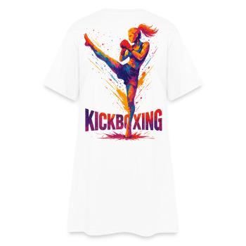 Kickboxer Graphic Design : Brute & Strong - Robe T-shirt Femme - blanc - Dos