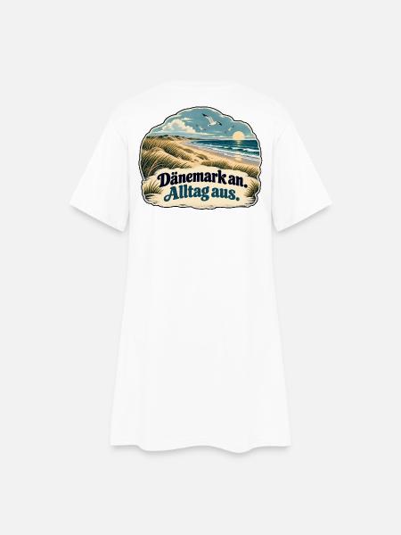 Dänemark Strand Vintage - Frauen T-Shirt-Kleid - Weiß