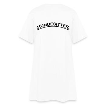 Hundesitter - Frauen T-Shirt-Kleid - Weiß - Hinten