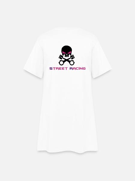 STREET RACING - Robe T-shirt Femme - blanc