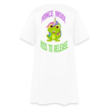 Prince à l’intérieur – Baiser pour la sortie - Robe T-shirt Femme - blanc - Dos