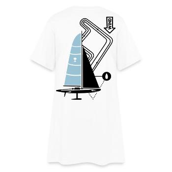 Parcours de régate moderne de voilier Yacht Yacht - Robe T-shirt Femme - blanc - Dos