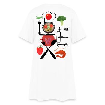Collage de cuisine chinoise - Robe T-shirt Femme - blanc - Dos
