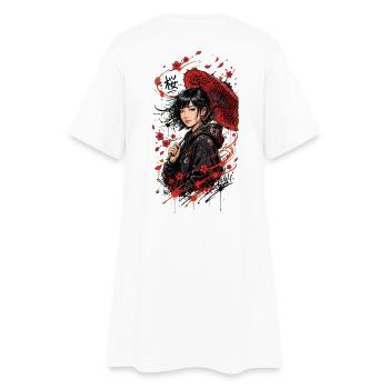 Univers Japonais - Femme Japonaise - Robe T-shirt Femme - blanc - Dos