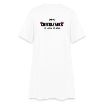 CheerleaderCollection Nur ein Spiel | Schwarz qUv - Frauen T-Shirt-Kleid - Weiß - Hinten
