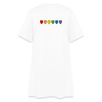 Coeurs arc-en-ciel - Robe T-shirt Femme - blanc - Dos