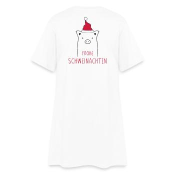 Joyeux Noël je Schweinachten truie de cochon - Robe T-shirt Femme - blanc - Dos