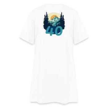 40 ans version montagne. Anniversaire Cadeau - Robe T-shirt Femme - blanc - Dos