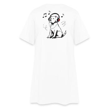Casque pour chiens Croquis Musique Cadeau pour chien - Robe T-shirt Femme - blanc - Dos