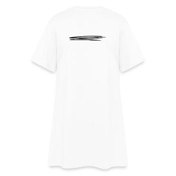 Linien schwungvoll | Vectorgraphic = Change Colors - Frauen T-Shirt-Kleid - Weiß - Hinten