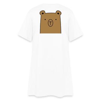 Ours ours idée cadeau ours câlin - Robe T-shirt Femme - blanc - Dos
