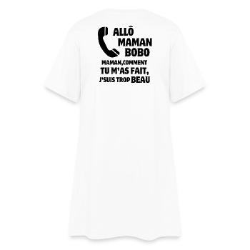 maman, super maman, mère et fils - Robe T-shirt Femme - blanc - Dos