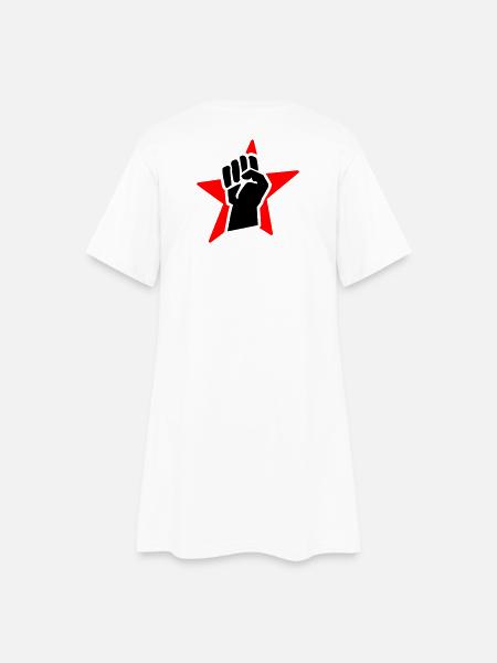 revolution fist (for black shirts) - Women’s T-Shirt Dress - white