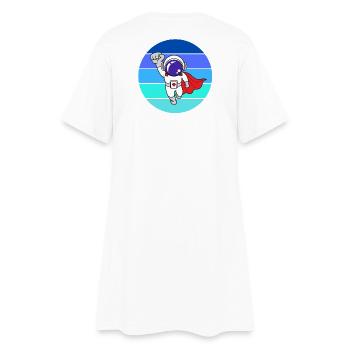 space, galaxie, astronaute - Robe T-shirt Femme - blanc - Dos
